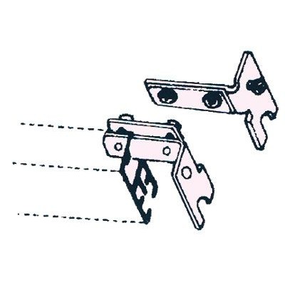 Coppia innesti per angoli.Accessori per binari ab1006