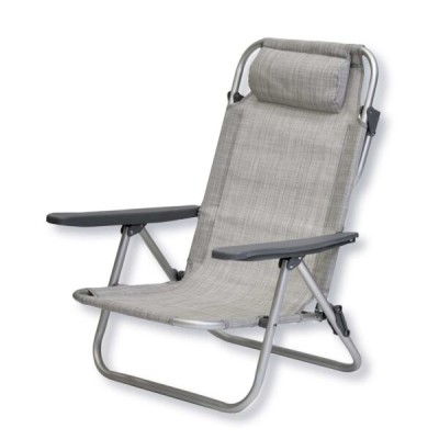 Spiaggina beach alluminio texlilene colore grigio striato