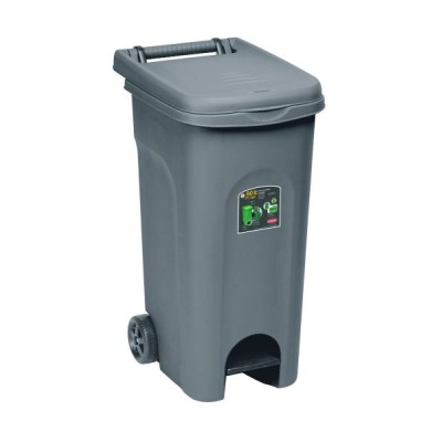 Pattumiera ruote/pedale lt.80 grig.