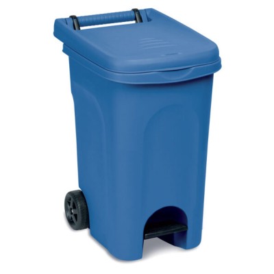 Pattumiera Stefanplast ruote/pedale lt.60 blu