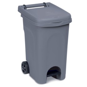 Pattumiera Stefanplast ruote/pedale lt.60 grigio