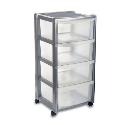 Cassettiera libera 4 silver