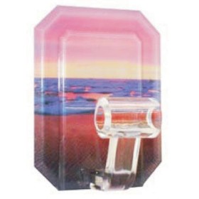 Gancione adesivo fantasy in blister con decorazioni assortite mm.60x77