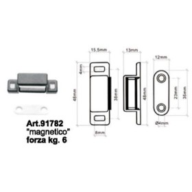 Calamita forza kg 6 in blister, colore: marrone