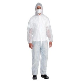 Tuta lifeguard con cappuccio 40gr colore bianco misura xl