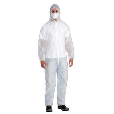 Tuta lifeguard con cappuccio 40gr.misura xxl colore bianco