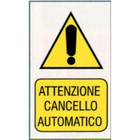 Targa 20x30 cancello automatico (pezzi 10)