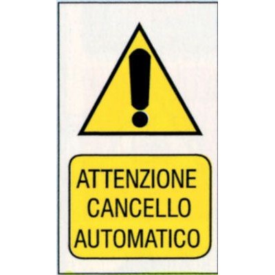 Targa 20x30 cancello automatico (pezzi 10)