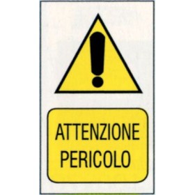 Targa 20x30 attenzione pericolo (pezzi 10)