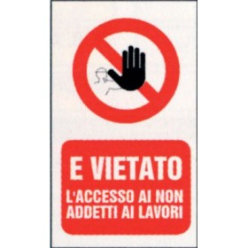 Targa 20x30 vietato non addetti pezzi 10