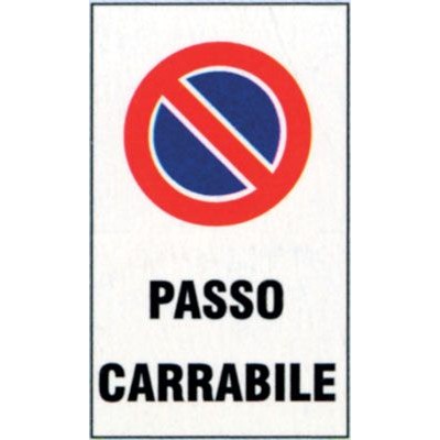 Targa 20x30 passo carrabile(pz.10)