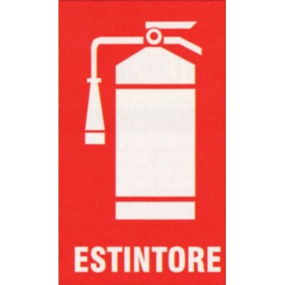 Targa 20x30 estintore (pezzi 10)