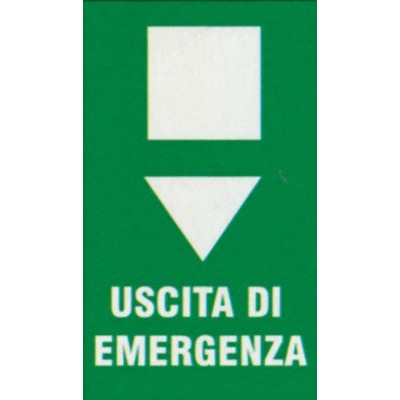 Targa 20x30 uscita emergenza(pezzi 10)