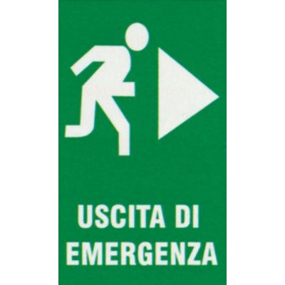 Targa 20x30 uscita emergenza(pezzi 10)