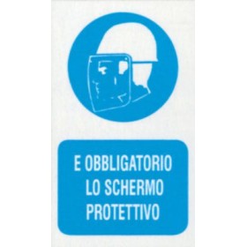 Targa 20x30 obbligo schermo protettivo (pezzi 10)