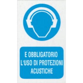 Targa 20x30 usare protezioni acustiche (pezzi 10)