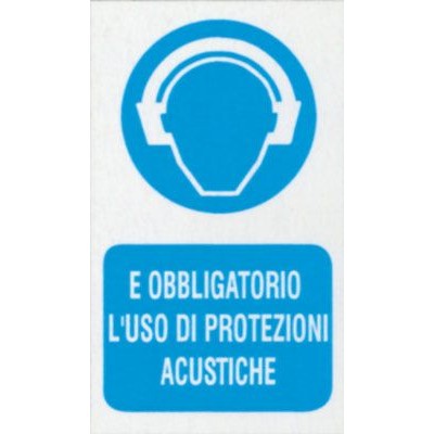 Targa 20x30 usare protezioni acustiche (pezzi 10)
