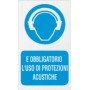 Targa 20x30 usare protezioni acustiche (pezzi 10)