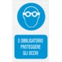 Targa 20x30 usare protezione occhi(pezzi 10)
