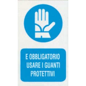 Targa 20x30 usare guanti (pezzi 10)
