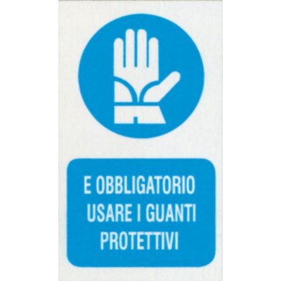 Targa 20x30 usare guanti (pezzi 10)