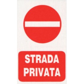 Targa 20x30 strada privata (pezzi 10)