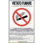 Targa 20x30 vietato fumare(pezzi 10)