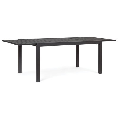 Tavolo alluminio allungabile hilde 160/240 x 90 x 75h colore antracite