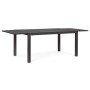 Tavolo alluminio allungabile hilde 160/240 x 90 x 75h colore antracite