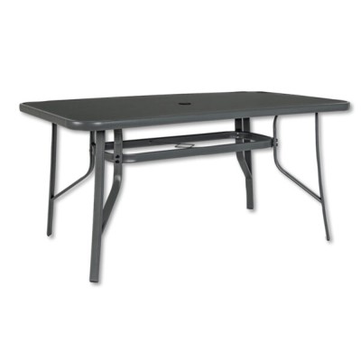 Tavolo martinez con foro centrale colore antracite 150 x 90 x 70h cm