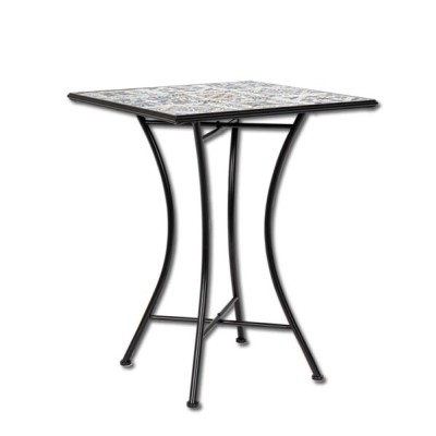 Tavolo mosaico Mykonos quadrato cm.60x60x75h, ferro / ceramica