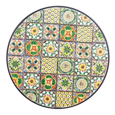 Tavolo mosaico naxos tondo cm. Ø60 x 75h, ferro / ceramica