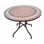 Tavolo ferro battuto mosaico tondo d.100 x 75h cm. d.10983