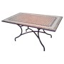 Tavolo ferro battuto mosaico cm 160 x 90 x 75h d.10989