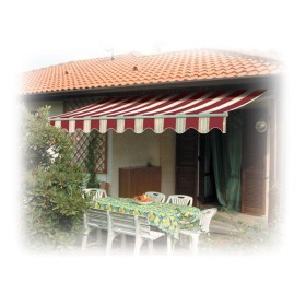 Tenda sole a bracci barra quadra 3x2 beige/bordeaux