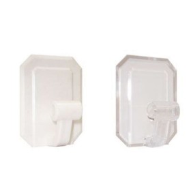 Gancione adesivo bianco in blister mm. 60x77