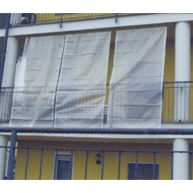 Telo bianco retinato occhiellato mt.4x6