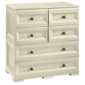 Cassettiera 6 cassetti (4+2) tontarelli 79x43x85,5 angora