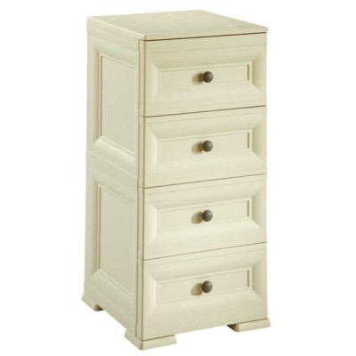 Cassettiera 4 cassetti tontarelli 40x43x85,5 angora