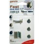 Gancio fast con tassello mm.4, finitura cromo,in blister da 4 pezzi