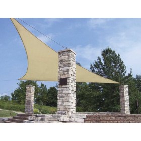 Tenda vela poliestere triangolare 3mx3mx3m ecru