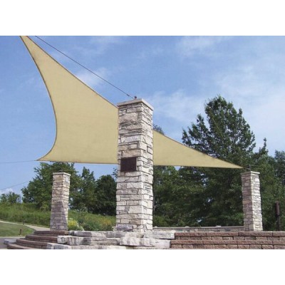 Tenda vela poliestere triangolare 3mx3mx3m ecru