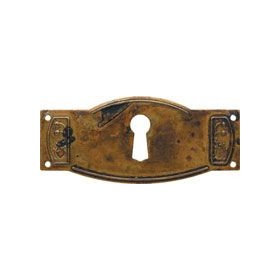 Bocchetta ottone, patinato pulito (115) 80x35mm. art.4760080 fin.115