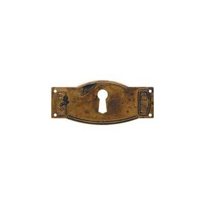 Bocchetta ottone, patinato pulito (115) 100x43 mm. art.30698.10000.03