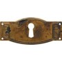 Bocchetta ottone, patinato pulito (115) 100x43 mm. art.30698.10000.03
