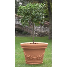 Vaso tondo d.45 festonato impruneta