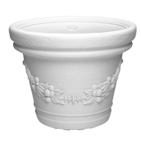 Vaso tondo d.50 festonato bianco