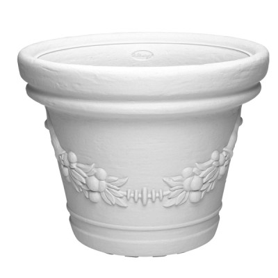 Vaso tondo d.50 festonato bianco