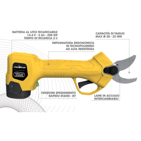 Forbici pota elett.2b lit.14,4/2ah