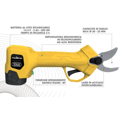 Forbici pota elett.2b lit.14,4/2ah